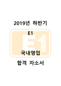 2019년 하반기 E1 합격 자소서 [국내영업 채용전환형]