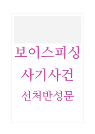 [반성문] 사기 및 보이스 피싱 방조죄 반성문 예문입니다.