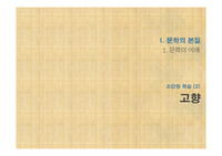 [수업자료] 현진건의 소설 &lt;고향&gt; PPT입니다. 유용하게 사용하시기 바랍니다.