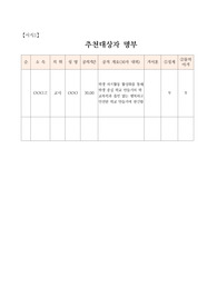 [공적조서][공적 조서][우수공무원 공적조서] 학생생활안전부장에 대한 장관 표창 상신용 공적조서입니다. 모두 A4용지 6쪽으로 되어있습니다. 공적조서 쓰기가 정말 죽기보다 귀찮고 막막하신 분들이 보면 큰 도움이 될 것입니다.