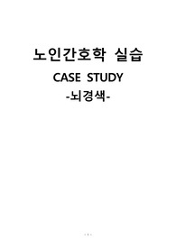 노인간호학실습 케이스스터디 (뇌경색, 치매) [간호진단 및 간호과정 3개]