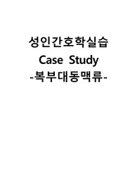 성인간호학실습 케이스스터디 (복부대동맥류) [간호진단 및 간호과정 3개]