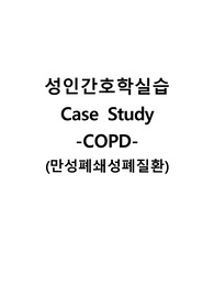 성인간호학실습 케이스스터디 (만성폐쇄성폐질환 COPD) [간호진단 및 간호과정 4개]
