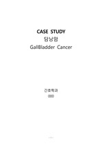 [간호학과 케이스스터디 A+]담낭암(GB cancer-gallbladder cancer) case study(간호진단3개, 간호과정3개)