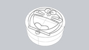 도라에몽 얼굴 케이크 (라이노 3d모델링)