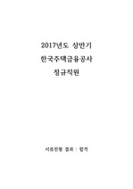 [합격 자기소개서] 2017상반기 정규직원 한국주택금융공사(주금공)