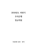 [합격 자기소개서] 2018하반기 정규직원 우리은행