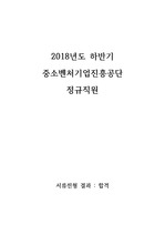 [합격 자기소개서] 2018하반기 정규직원 중소벤처기업진흥공단(중진공)