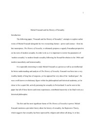 미셸 푸코와 섹슈얼리티의 역사 (Michel Foucault and the History of Sexuality)