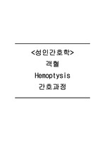 성인간호학 객혈 hemoptysis 간호과정 간호진단