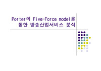 Porter의 Five-Force model을 통한 방송산업서비스 분석