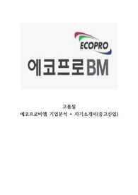에코프로비엠 고품질 기업분석 + 합격자소서