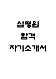 심평원 자기소개서 합격자
