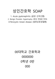 성인간호학 SOAP NOTE