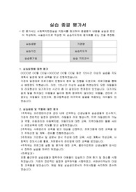 사회복지실습 종결평가서