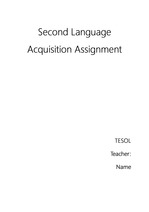 테솔 Tesol 에세이과제 Second Language Acquisition Assignment