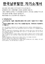 2021 한국남부발전 자기소개서(30배수) 합격자료