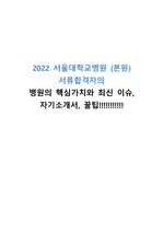 2022 서울대학교병원 서류합격자의 병원 최신 이슈, 자소서, 필기 등등 꿀팁! (꼭 가지고 계셔야 합니다 이 자료)