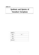 Synthesis and Spectra of Vanadium Complexes (바나듐 착화합물)