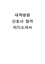 간호사 대학병원, 상급 종합병원 자기소개서 9가지 항목!!