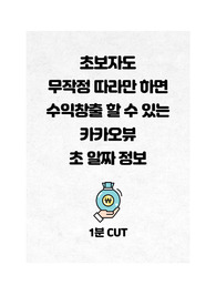 당신이 따라할 수 있는 가장 현실적인 카카오뷰 수익창출 솔루션.