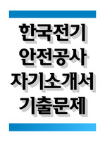 한국전기안전공사 전기직 자기소개서