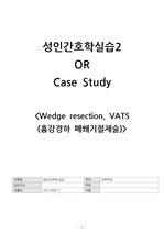 [A+][OR 수술실 Case Study][간호진단 3개]폐결절 - Wedge resection, VATS (흉강경하 폐쐐기절제술)