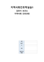 A+ 김천시 보건소 케이스스터디(간호진단 3개, 간호과정3개)