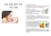 산후 회음 절개 부위 교육자료 과제