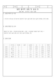 등가속도 기울기 실험