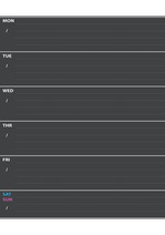 (굿노트 속지) 다크모드 Weekly Schedule 속지 / 세로 타입 Full 화면 모드 사용 가능