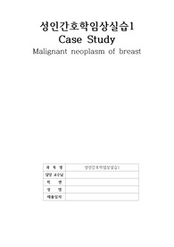 A+받은 자료입나다 성인간호학실습 유방암 케이스- 간호진단, 간호과정 2개