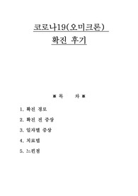 코로나19(오미크론) 확진 후기