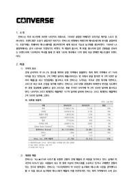 컨버스 기업보고서