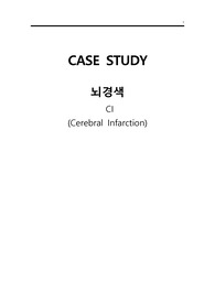 뇌경색 케이스(Cerebral infarction) 성인간호케이스