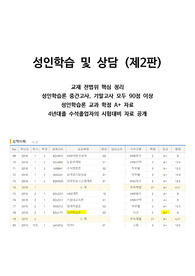 [수석졸업/A+/학점인증] 성인학습및상담 시험대비자료 (416쪽 -&gt; 41쪽 교재핵심요약정리)