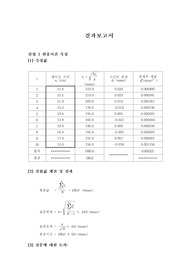 물리학실험 측정과 오차 결과보고서