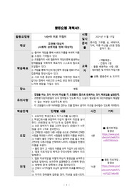정신간호학 활동요법계획서 A+ 받은 자료