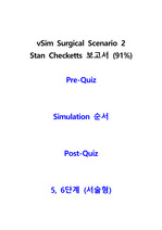 vSim Surgical Scenario2 Stan Checketts 보고서 (1단계 ~ 6단계까지 자세하게 작성함)