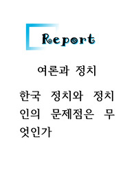 여론과정치_한국 정치와 정치인의 문제점은 무엇인가