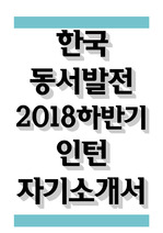 한국동서발전 2018하반기 인턴 자기소개서