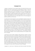 Language loss essay
