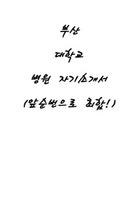 부산대학교병원 자기소개서 (최합)