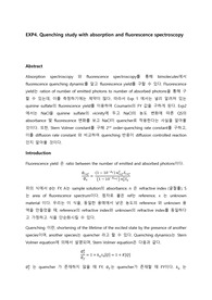 Quenching study with absorption and fluorescence spectroscopy