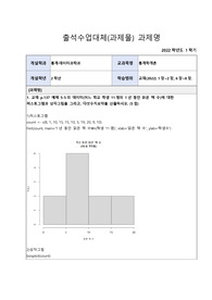 한국방송통신대학교 통계학개론 출석대체과제