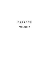 서강대학교 일반화학실험1 크로마토그래피 메인레포트