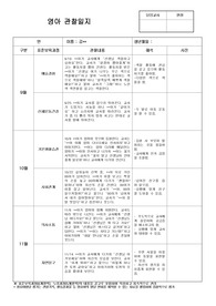 만2세 9~11월(2학기) 관찰일지