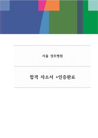 2022년 서울성모병원 합격자소서+ 인증완료