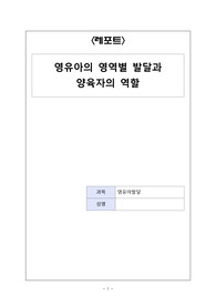 영유아의 영역별 발달과 양육자의 역할