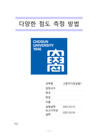 고분자가공실험 다양한 점도 측정